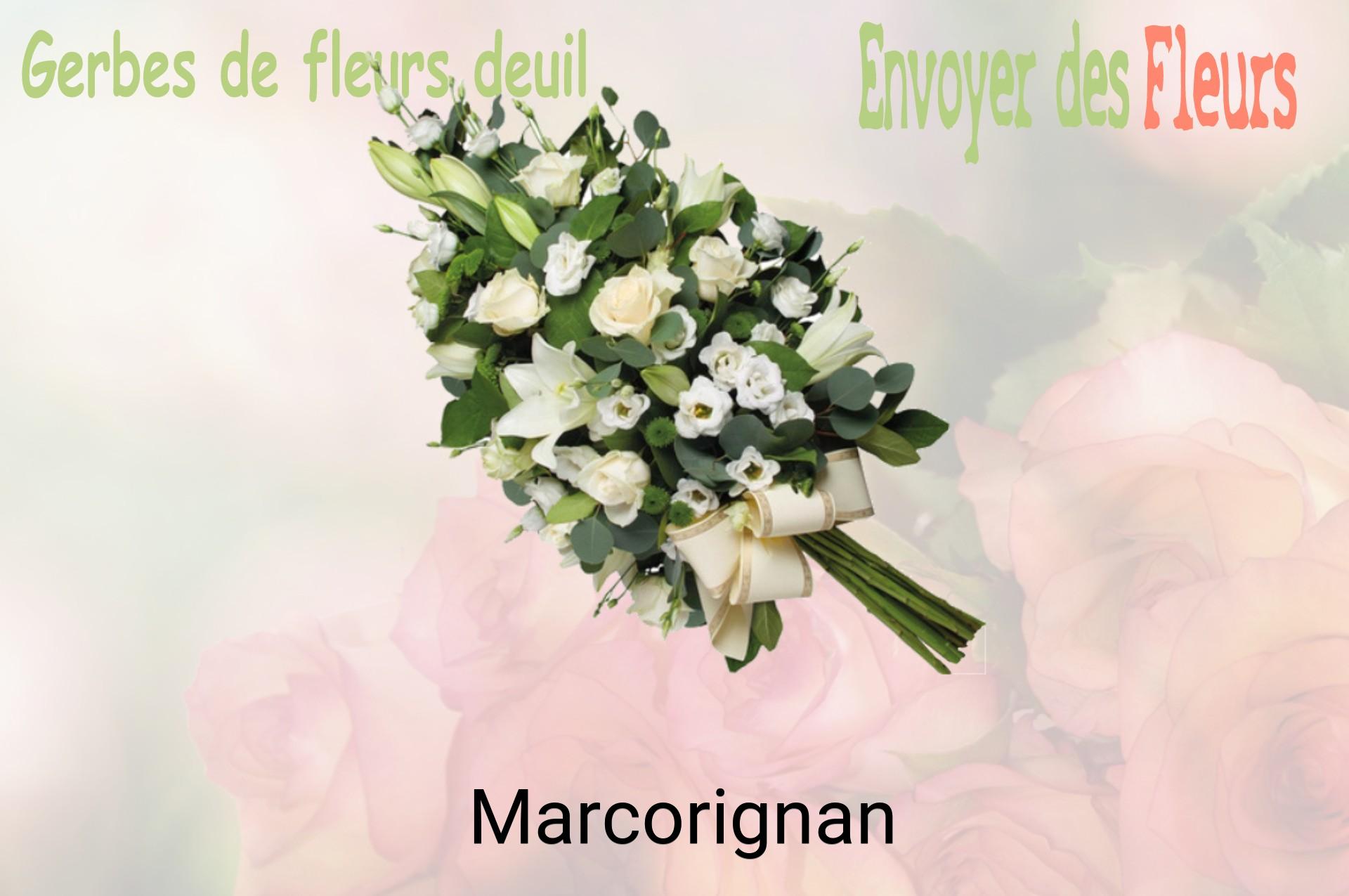 Gerbe de fleurs de deuil livrée à Marcorignan